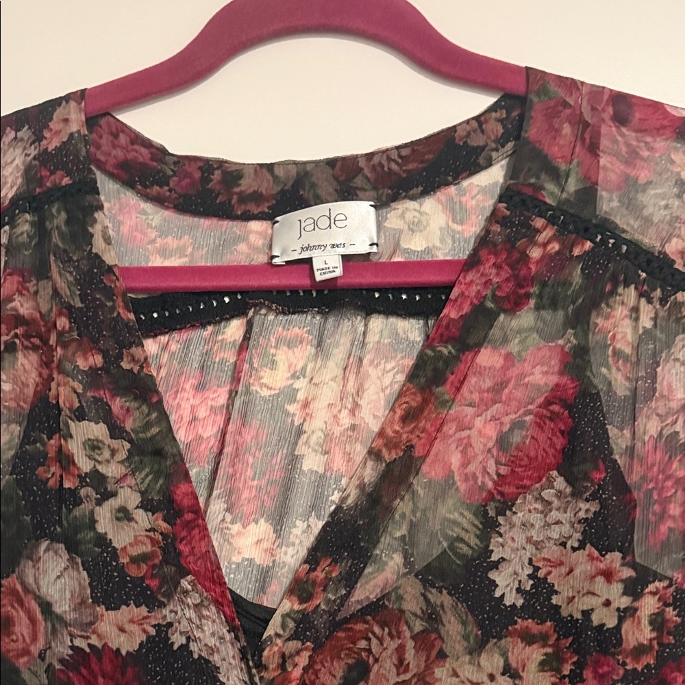 Johnny Was - Jade Floral Maxi Dress - Red and Black - Picture 2 of 8